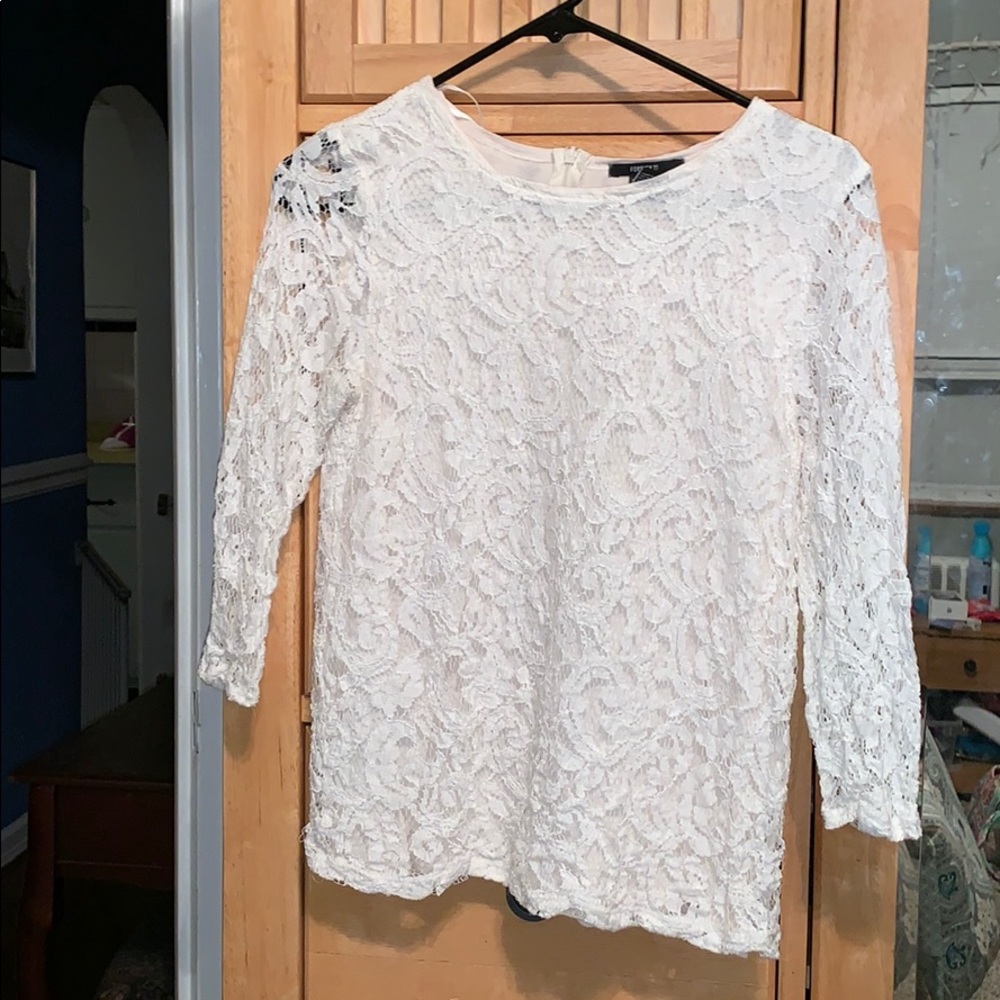 Forever 21 White Lace Blouse